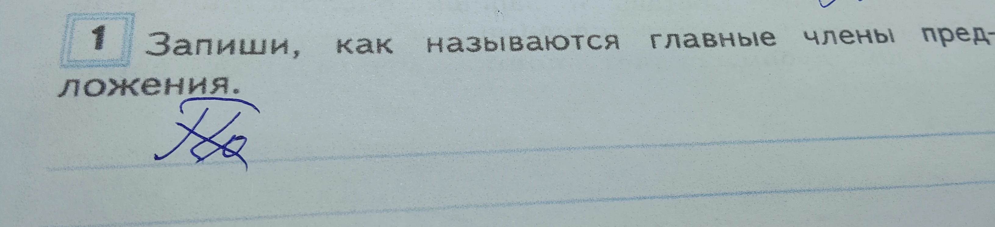 Запиши, как называются главные члены предложения.