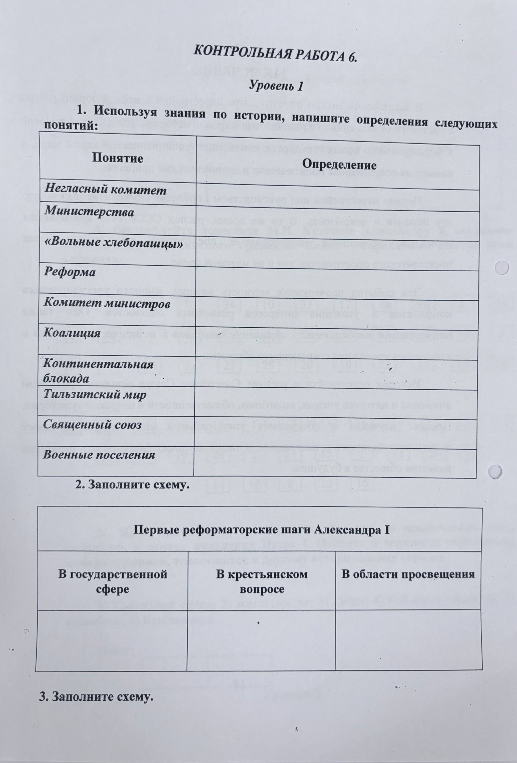 1. Используя знания по истории, напишите определения следующих понятий: