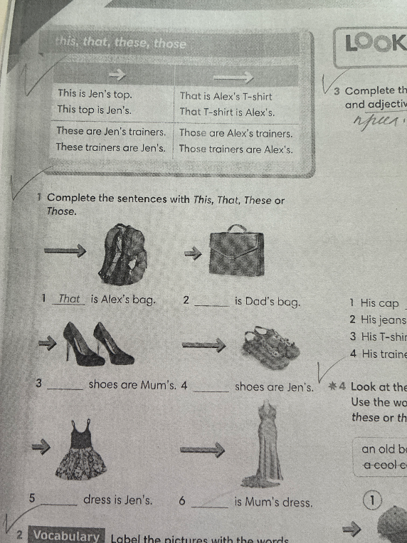 Complete the sentences with This, That, These or Those.