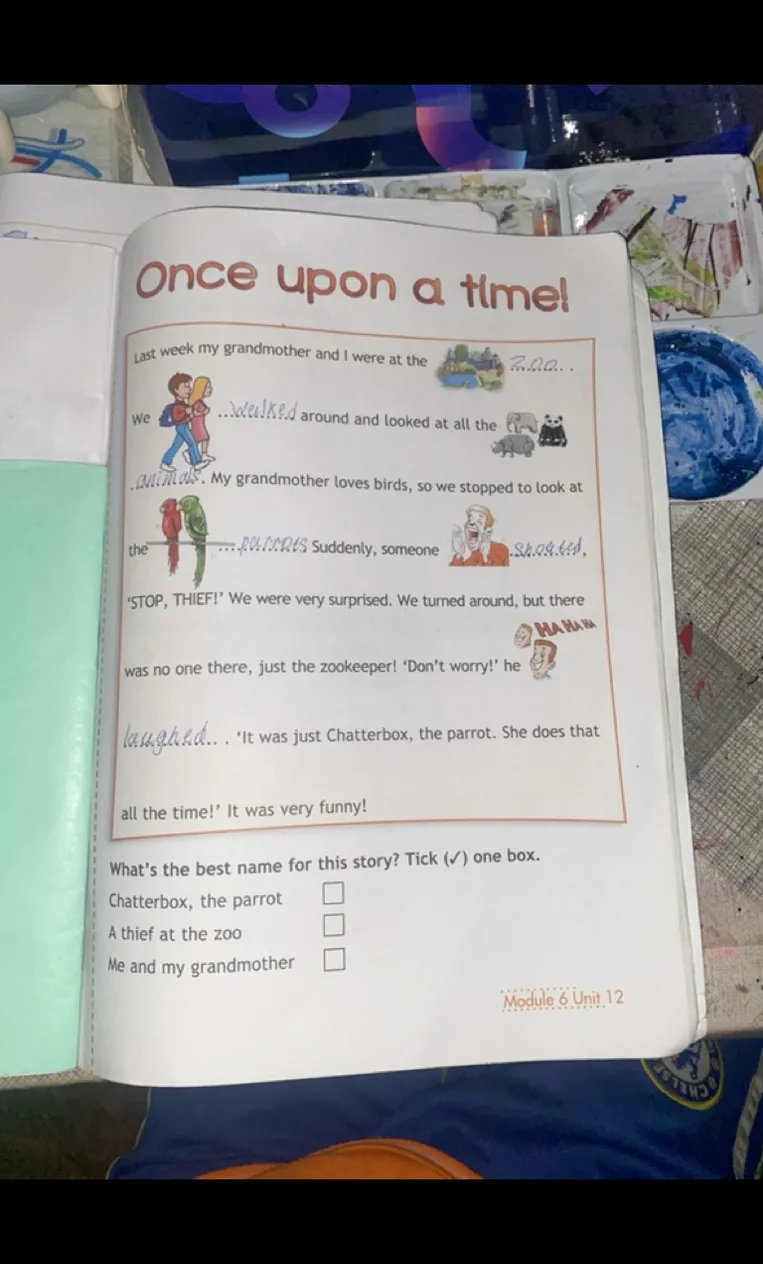 What's the best name for this story? Tick (✓) one box.