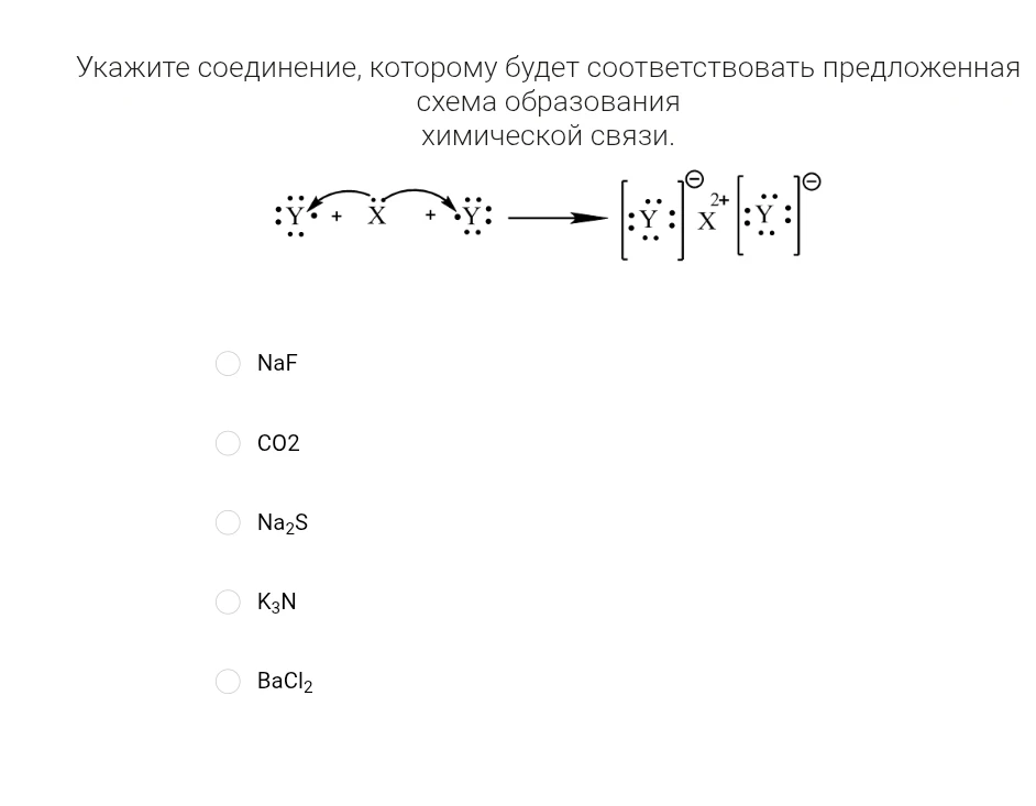 Укажите соединение, которому будет соответствовать предложенная схема образования химической связи.