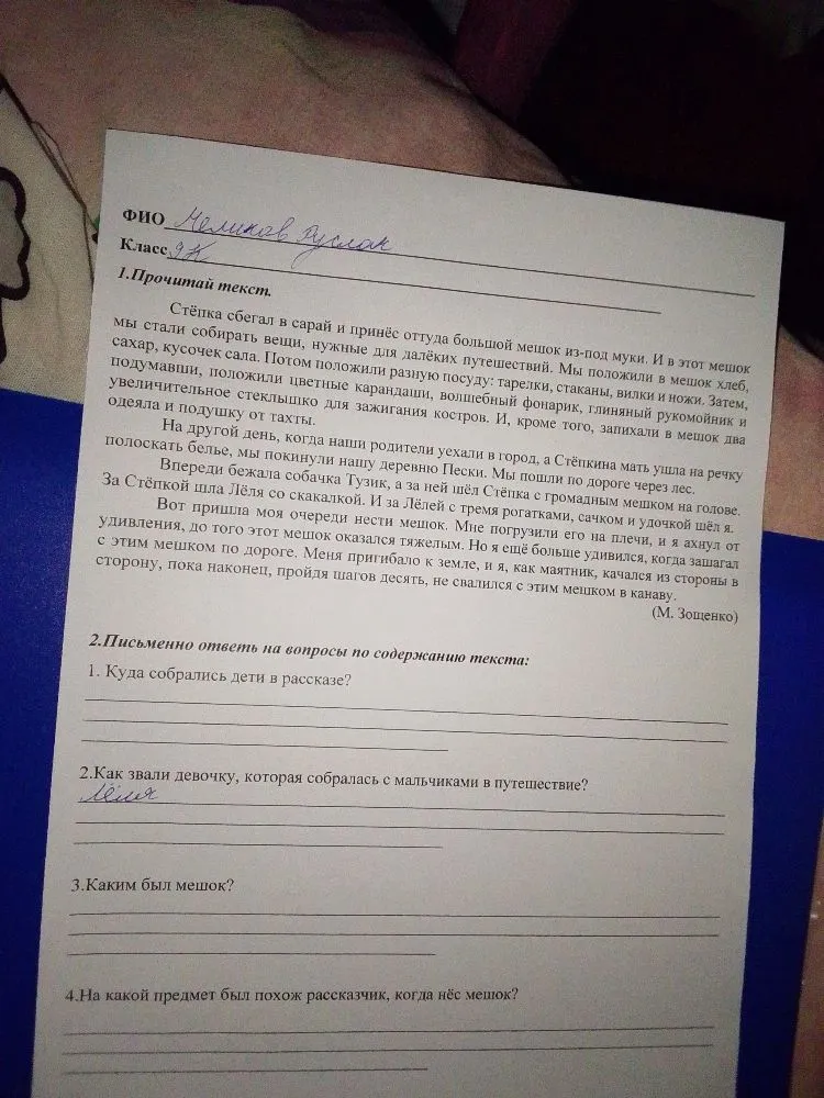 1. Куда собрались дети в рассказе?