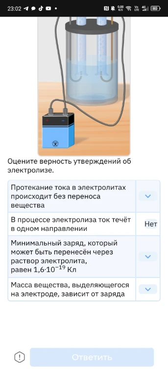 Оцените верность утверждений об электролизе.
