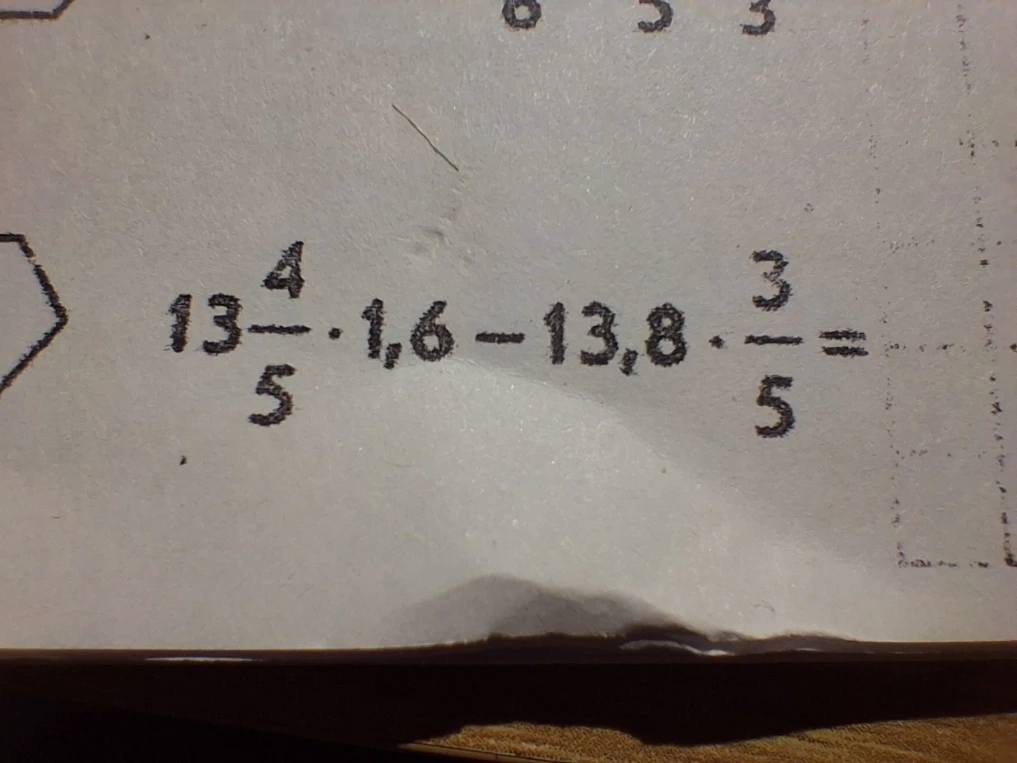 13 4/5 * 1,6 - 13,8 * 3/5 =