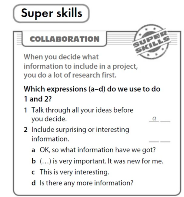When you decide what information to include in a project, you do a lot of research first.