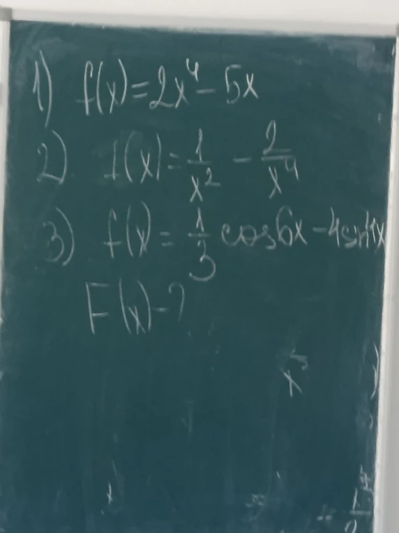 1) f(x) = 2x^4 - 5x