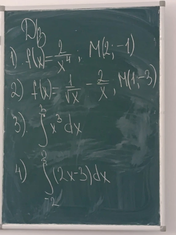 1) f(x) = 2/x^4; M(2; -1)