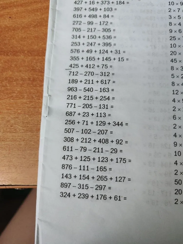 427 + 16 + 373 + 184 =
