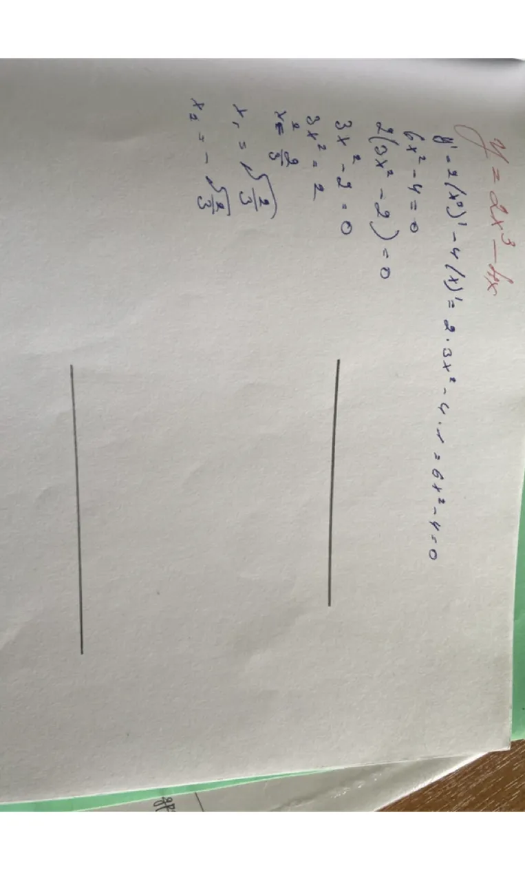 y = 2x^3 - 4x