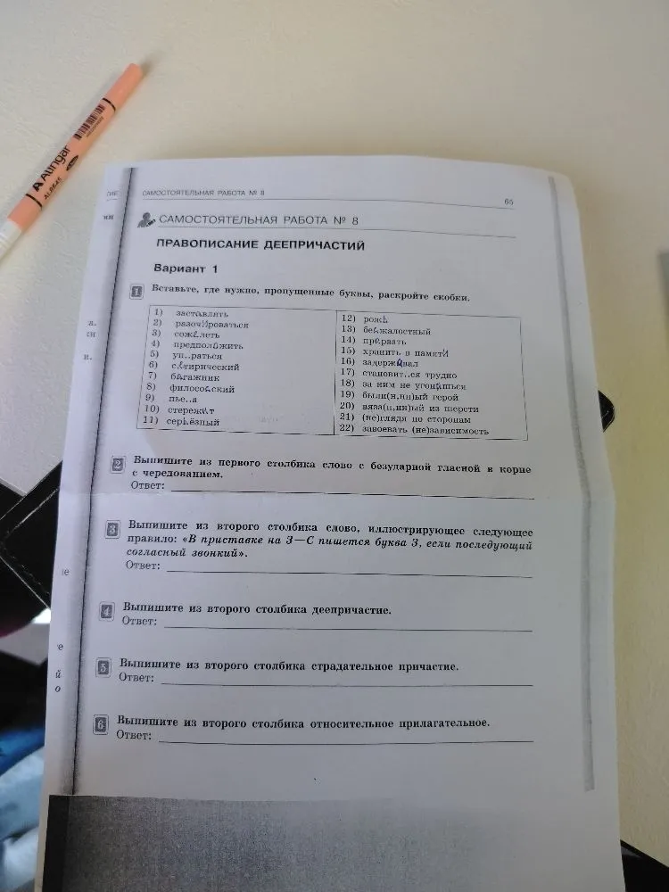 Вставьте, где нужно, пропущенные буквы, раскройте скобки.