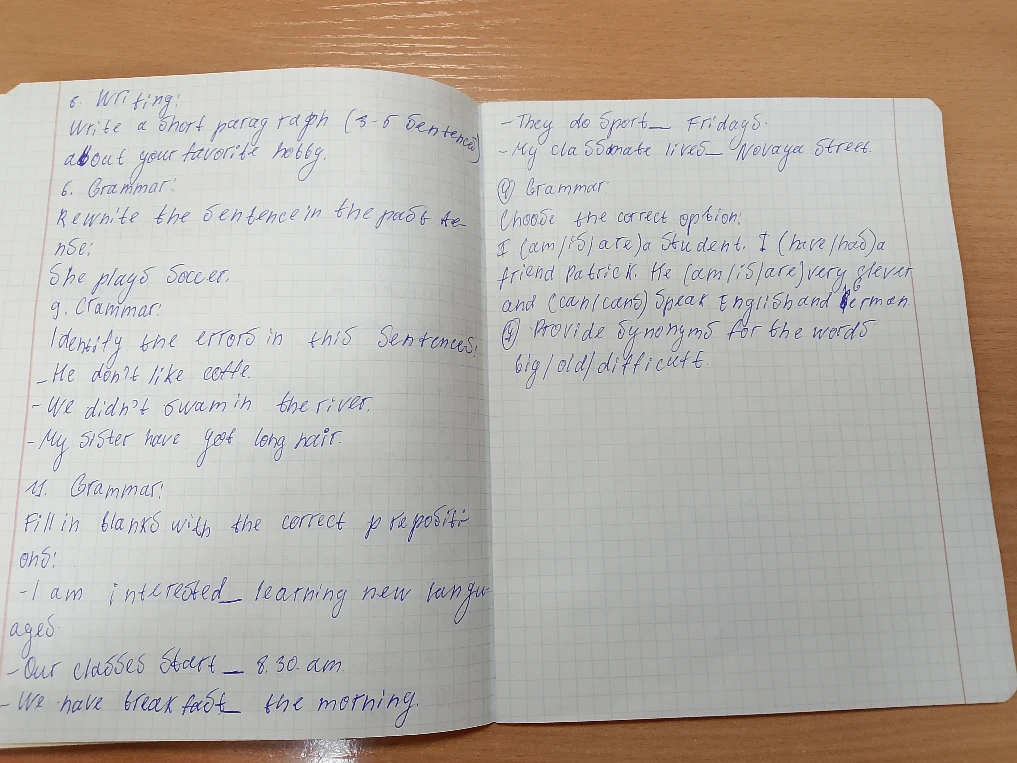 Write a short paragraph (3-5 sentences) about your favorite hobby.