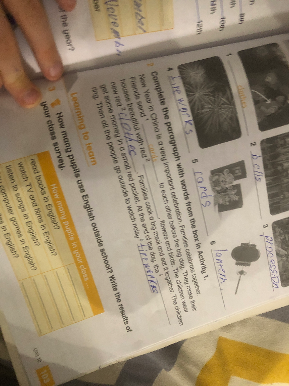 Complete the paragraph with words from the box in Activity 1.