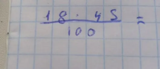 18 * 45 / 100 =