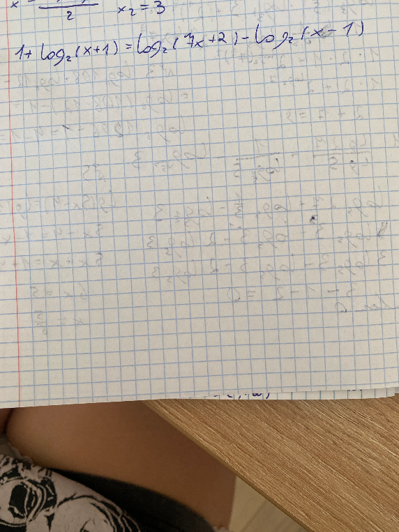 1 + log2(x+1) = log2(7x+2) - log2(x-1)