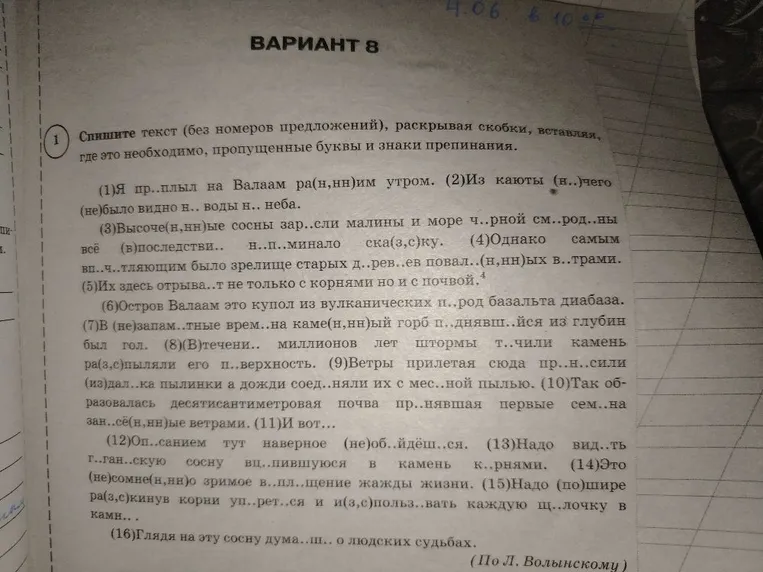 Спишите текст (без номеров предложений), раскрывая скобки, вставляя, где это необходимо, пропущенные буквы и знаки препинания.