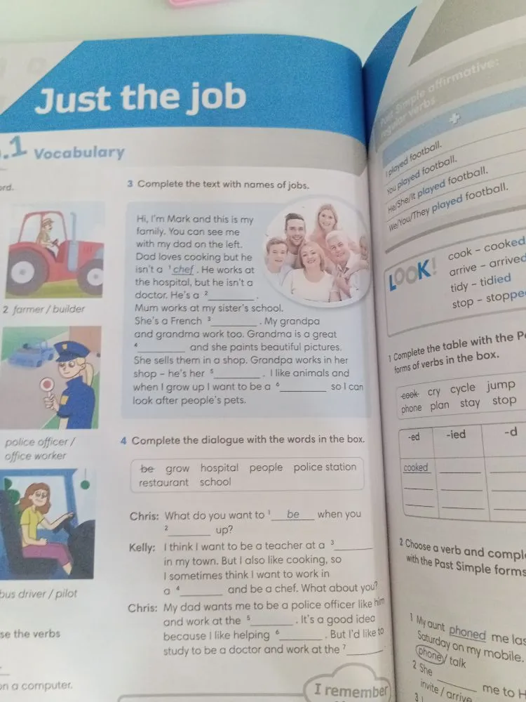 3 Complete the text with names of jobs.