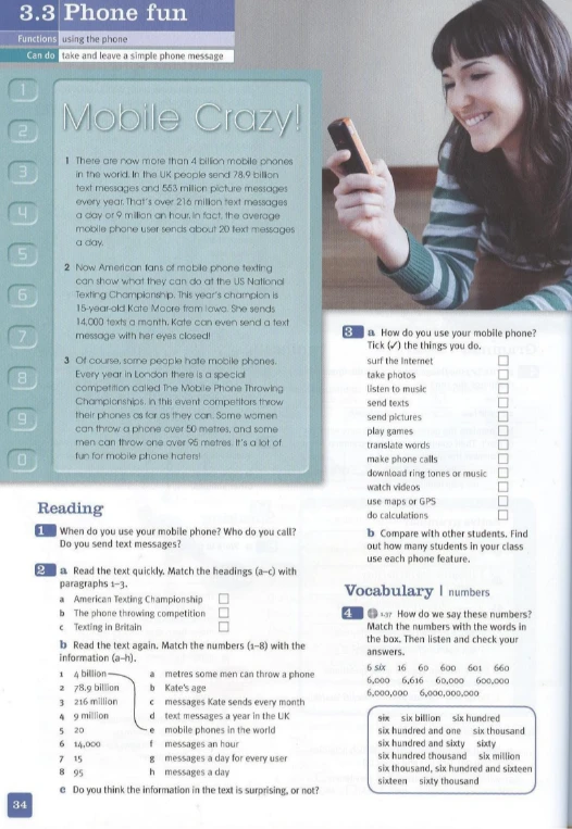 2 a Read the text quickly. Match the headings (a-c) with paragraphs 1-3.