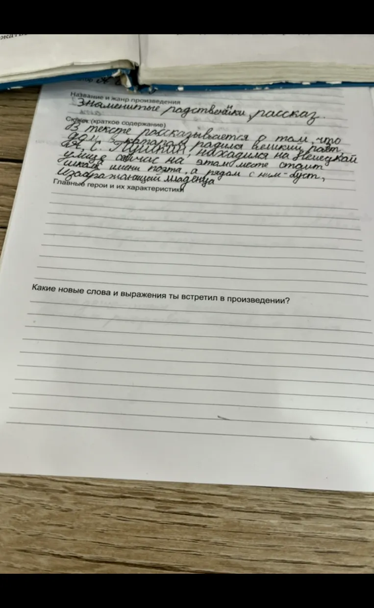 Какие новые слова и выражения ты встретил в произведении?