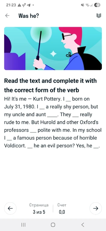 Read the text and complete it with the correct form of the verb