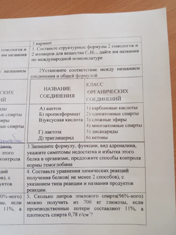 1. Составьте структурные формулы 2 гомологов и 2 изомеров для вещества C6H12, дайте им названия по международной номенклатуре