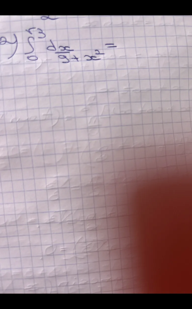 2) ∫_0^3 dx/(9+x^2) =
