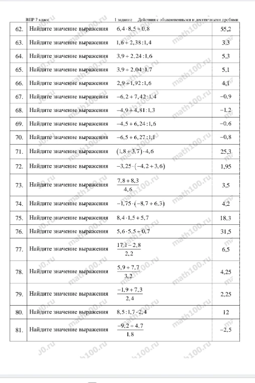 Найдите значение выражения 6,4 * 8,5 + 0,8