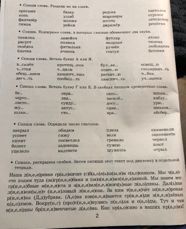 Спиши слова. Раздели их на слоги.