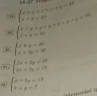 18) { x + x + x + y = 31 { x + y = 13