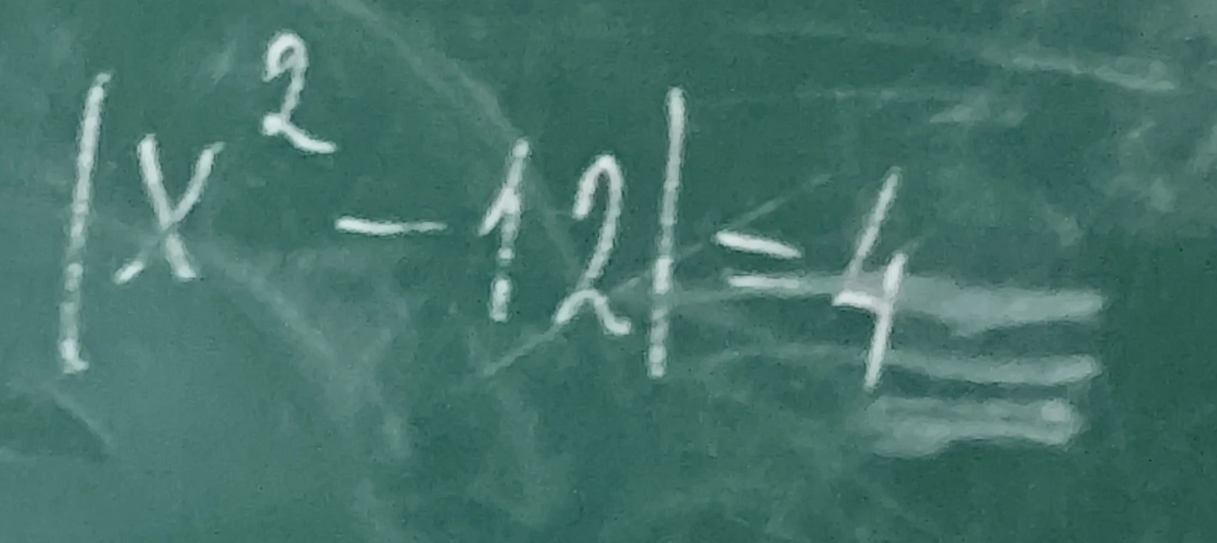 |x^2 - 12| = 4
