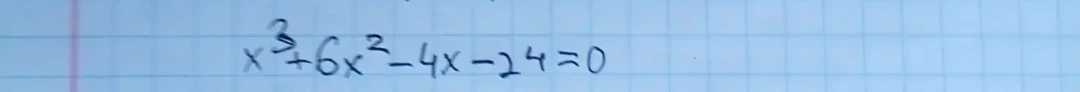 x^3 + 6x^2 - 4x - 24 = 0