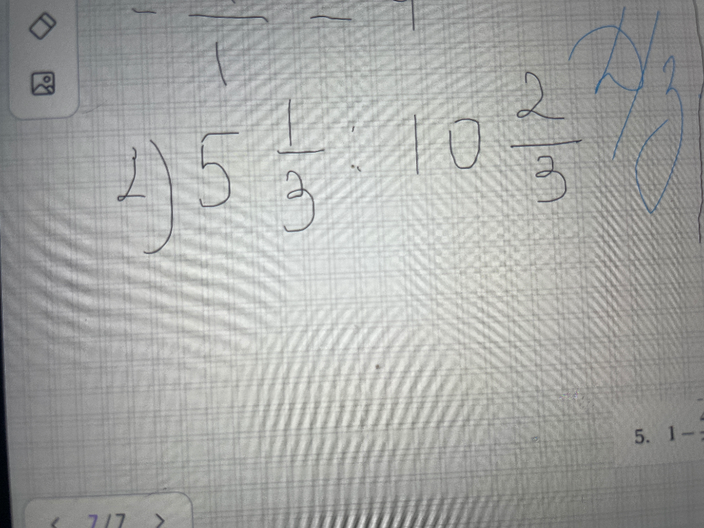 5 1/3 : 10 2/3