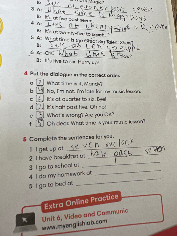 Complete the sentences for you.