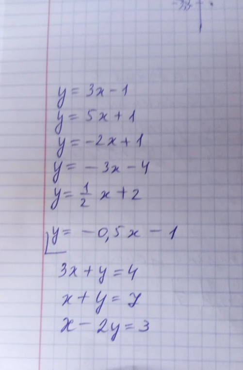 y = 3x - 1