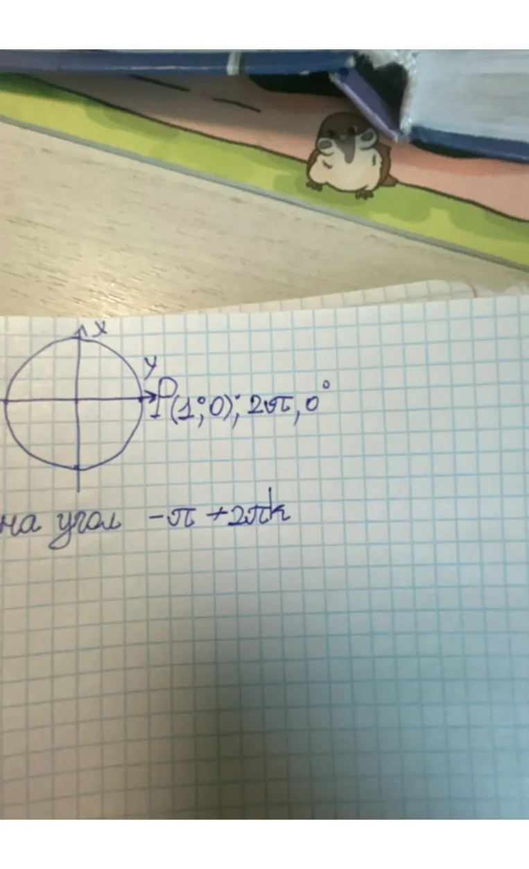на угол -π + 2πk