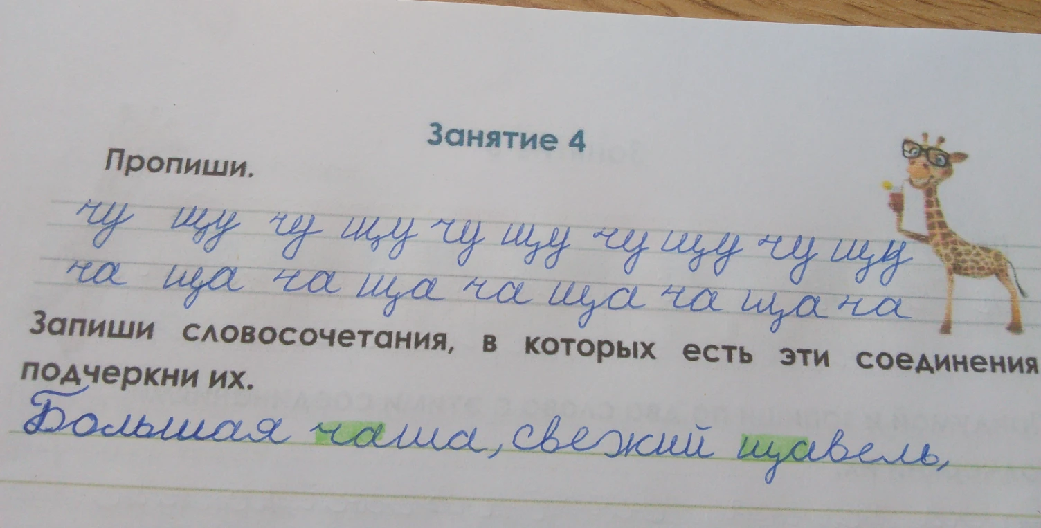 Запиши словосочетания, в которых есть эти соединения, подчеркни их.