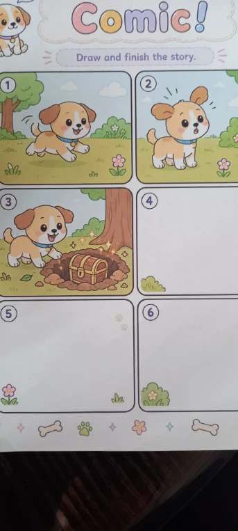 Comic! Draw and finish the story.