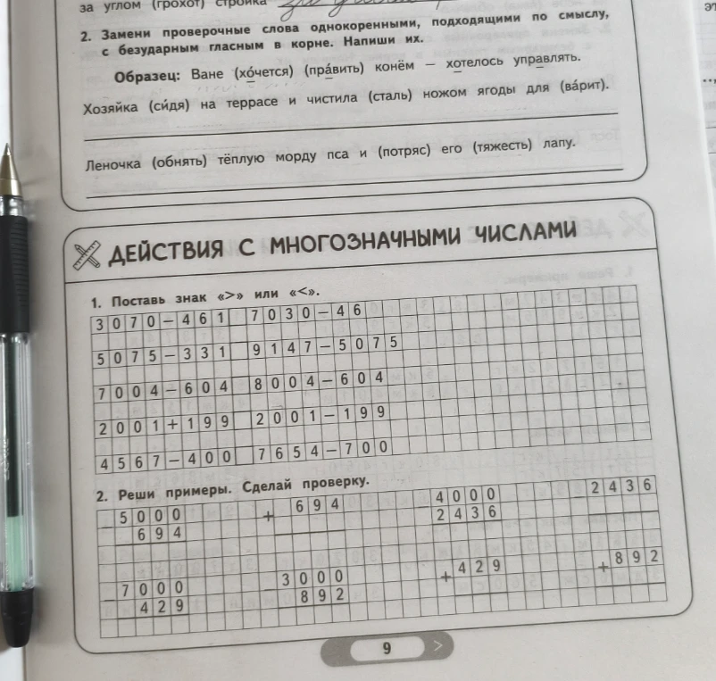 Замени проверочные слова однокоренными, подходящими по смыслу, с безударным гласным в корне. Напиши их.