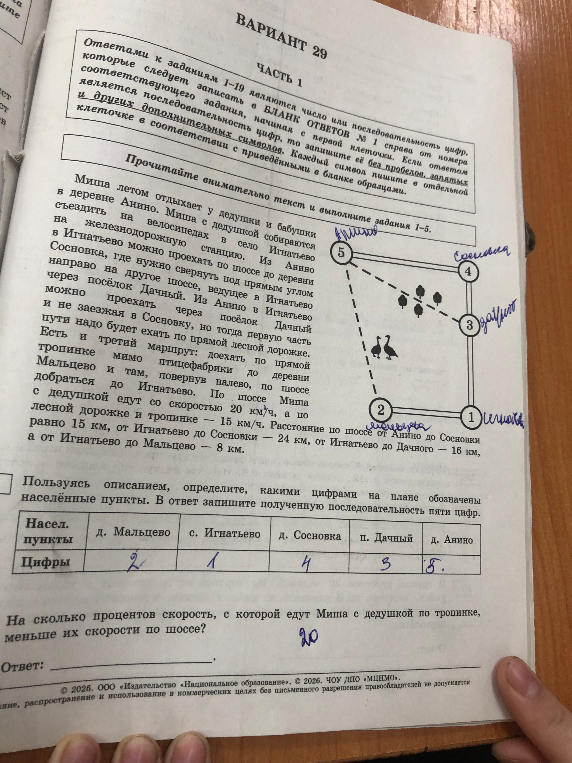 На сколько процентов скорость, с которой едут Миша с дедушкой по тропинке, меньше их скорости по шоссе?