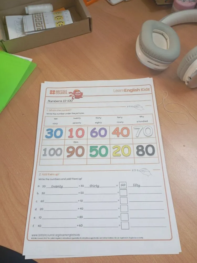 Add them up! Write the numbers and add them up!