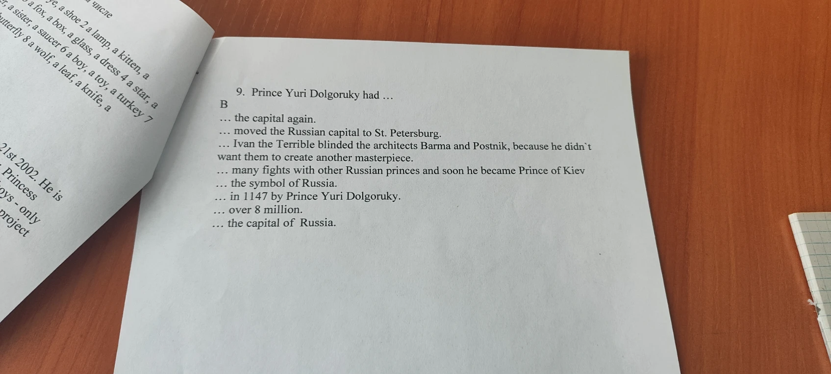 9. Prince Yuri Dolgoruky had ...