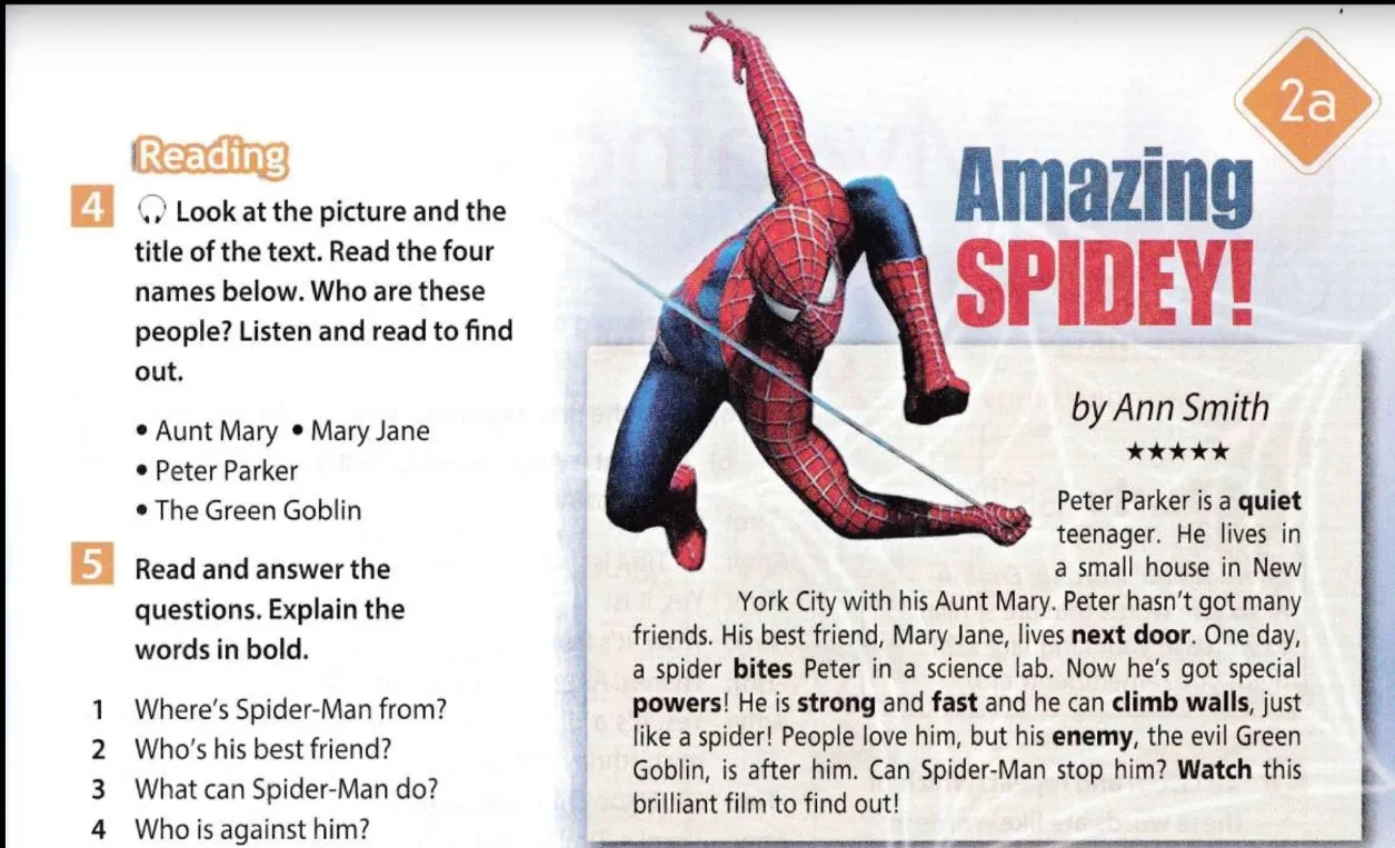 Look at the picture and the title of the text. Read the four names below. Who are these people? Listen and read to find out.
