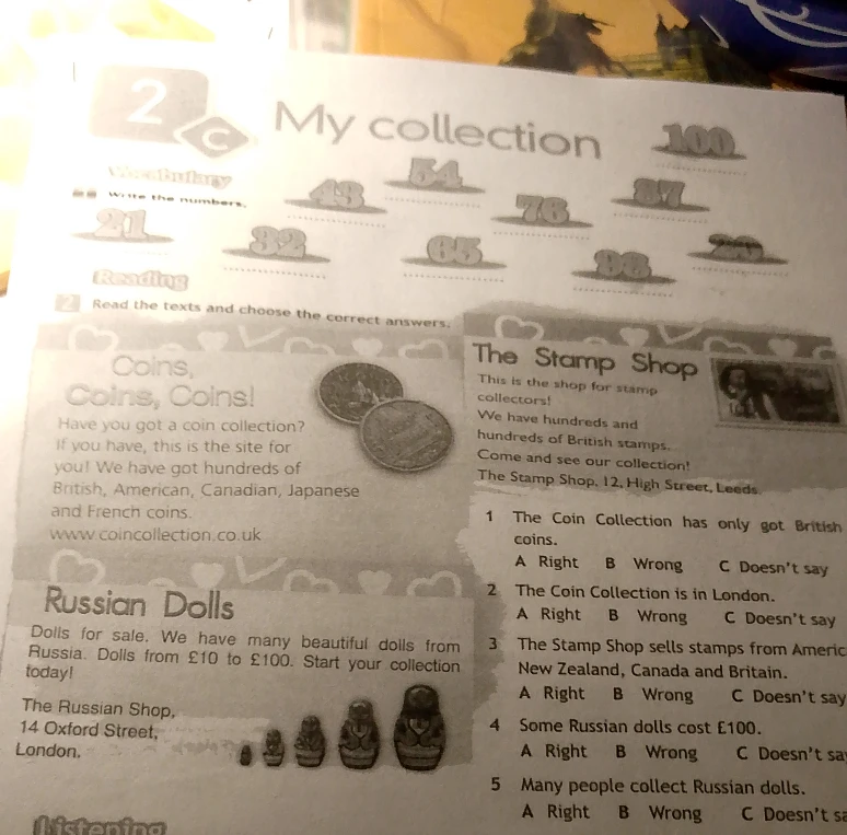 Read the texts and choose the correct answers.