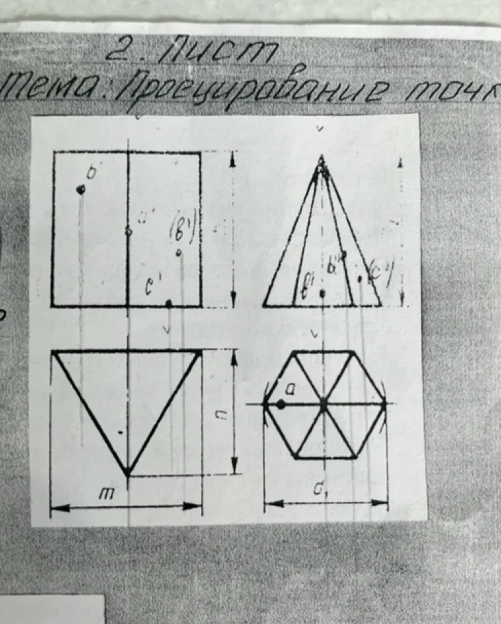2. Лист. Тема: Проецирование точек