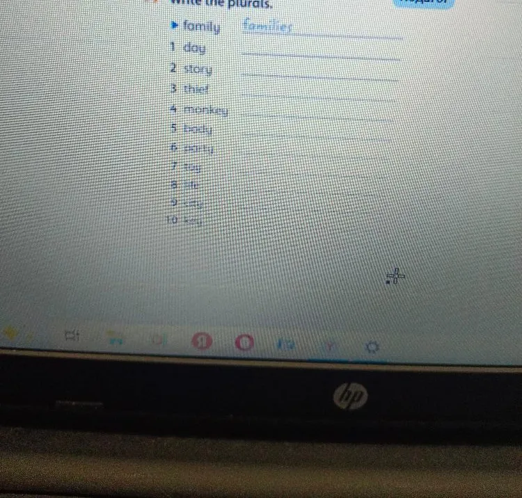 Write the plurals.