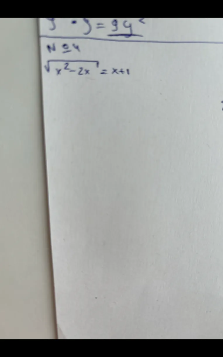 № 4 sqrt(x^2 - 2x) = x + 1