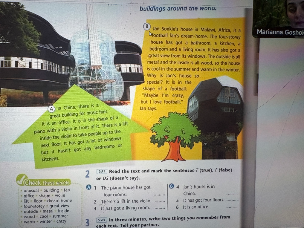 Read the text and mark the sentences T (true), F (false) or DS (doesn't say).