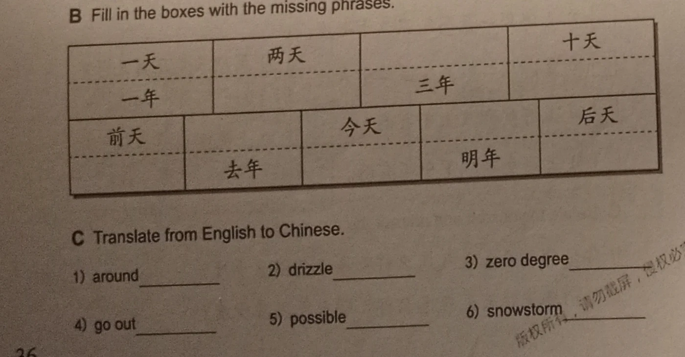 Fill in the boxes with the missing phrases.