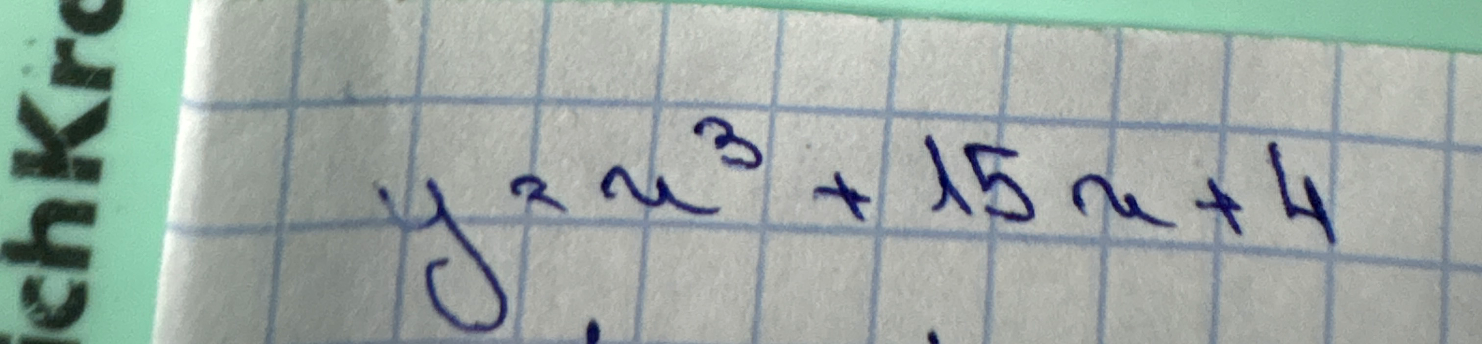 y = x^3 + 15x + 4