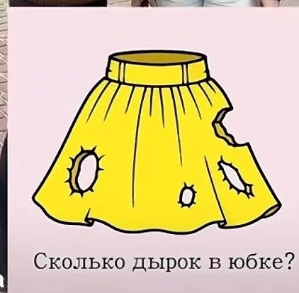 Сколько дырок в юбке?