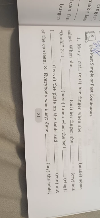 Use Past Simple or Past Continuous.